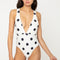 Marina West Swim Beachy Keen Polka Dot Tied Plunge One-Piece Swimsuit