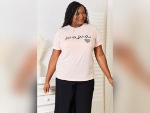 Simply Love MAMA Heart Graphic T-Shirt for Women