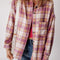 Plaid Collared Neck Long Sleeve Shacket