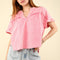 VERY J Nochted Short Sleeve Washed T-Shirt