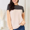 Double Take Color Block Dropped Shoulder T-Shirt