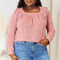 Double Take Square Neck Ruffle Shoulder Long Sleeve T-Shirt