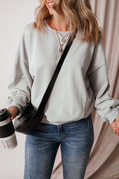 Round Neck Long Sleeve Sweatshirt