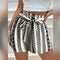 Women's Tied Geometric Shorts for Summer