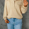 Half Snap Long Sleeve Sweatshirt