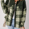 Plaid Button Up Long Sleeve Jacket