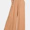 Zenana Pleated Linen Blend Wide Leg Pants