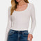 Zenana Scoop Neck Long Sleeve T-Shirt