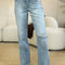 Judy Blue Full Size High Waist Distressed Straight Jeans