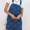 Flower Wide Strap Denim Overall Dress with Pockets