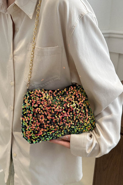 Sequin Removable Strap Shoulder Bag