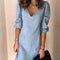 Full Size V-Neck Half Sleeve Dress