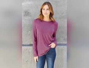 Basic Bae Full Size Round Neck Long Sleeve Top