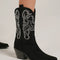 Beast Fashion Rhinestone Detail Point Toe Boots