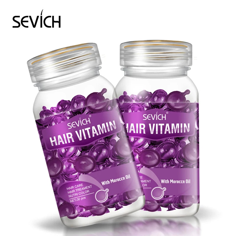 Sevich 3PCS/SET Keratin Complex Oil Hair Vitamin Capsule Damaged Repair Moroccan Nourishing for Anti Hair Loss Smooth Silky Oil