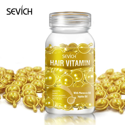 Sevich 3PCS/SET Keratin Complex Oil Hair Vitamin Capsule Damaged Repair Moroccan Nourishing for Anti Hair Loss Smooth Silky Oil