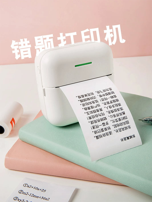 Mini Student Error Printer Small Household Pocket Portable Thermal Meow Organize Fantastic Photo Ink-Free