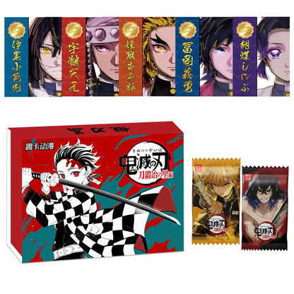 New Demon Slayer Cards Collections Booster Box Japanese Anime Game Child Kimetsu No Yaiba Collectibles Kids Toys