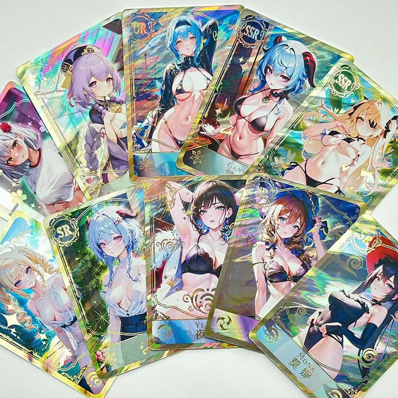 Sexy Bikini Loli Swimsuit Card Second Round 55pcs Not Repeating Charming Sexy Card Goddess Story ACG Sexy Anime Pornography Card