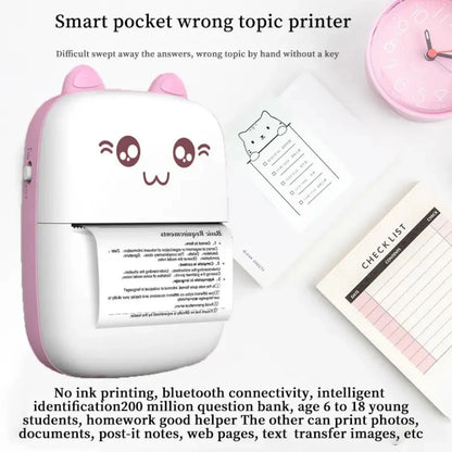 Portable Mini Bluetooth WiFi New Wrong Printer Mobile Phone Photo Title Note Hot Print Pocket Student Error Label Printer