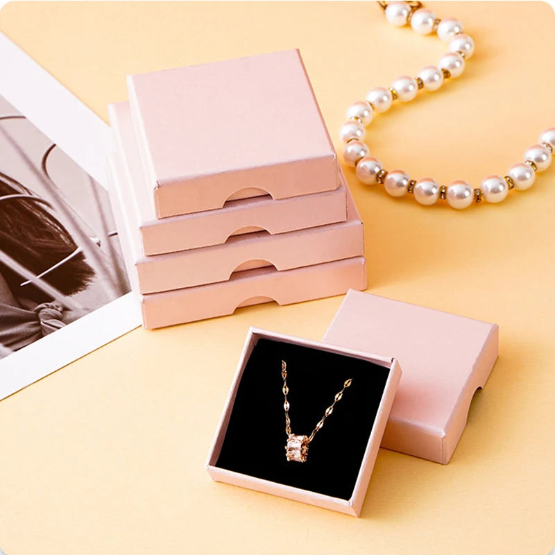 Jewelry Boxes Pink Gift Boxes Earrings Rings Necklaces Boxes Black Box JPB014