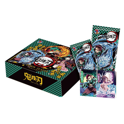 New Demon Slayer Cards Collections Booster Box Japanese Anime Game Child Kimetsu No Yaiba Collectibles Kids Toys