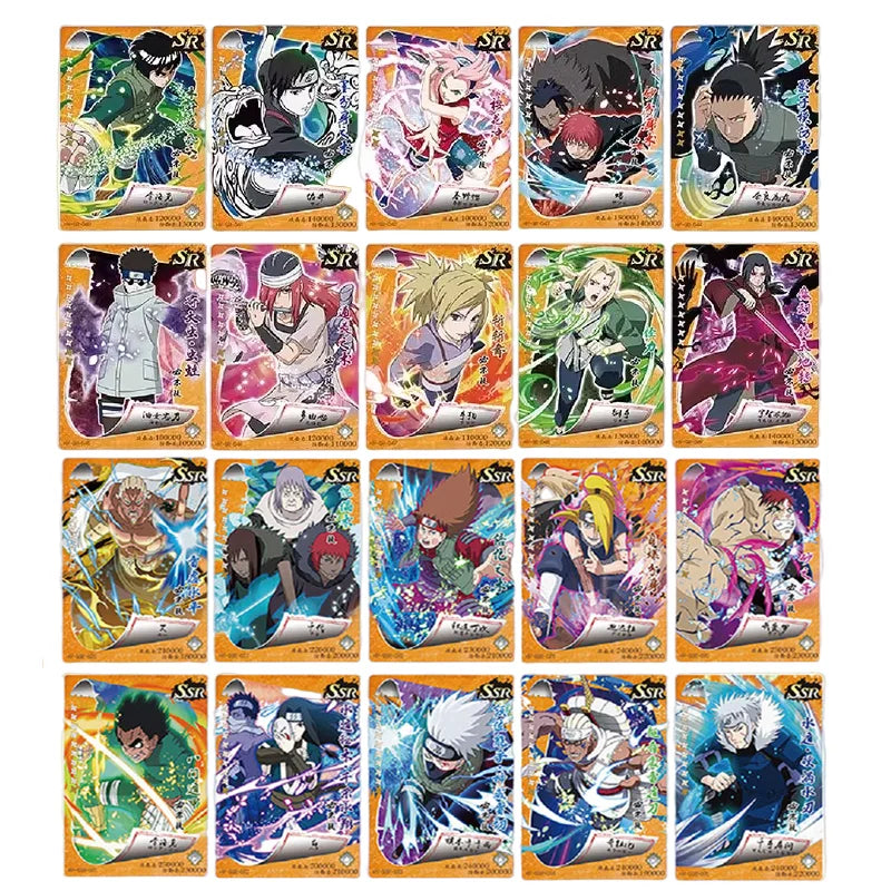 Naruto Collection Cards Combination CP Naruto Sasuke SP Tsunade Cartoon Anime Limited Flash Card Kids Birthday Gift Toy