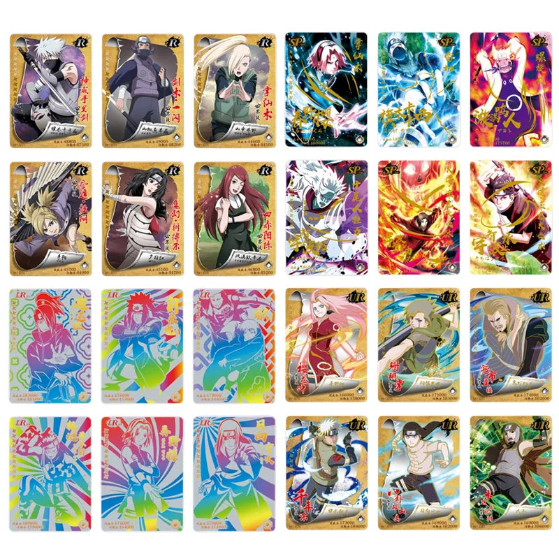 Naruto Collection Cards Combination CP Naruto Sasuke SP Tsunade Cartoon Anime Limited Flash Card Kids Birthday Gift Toy