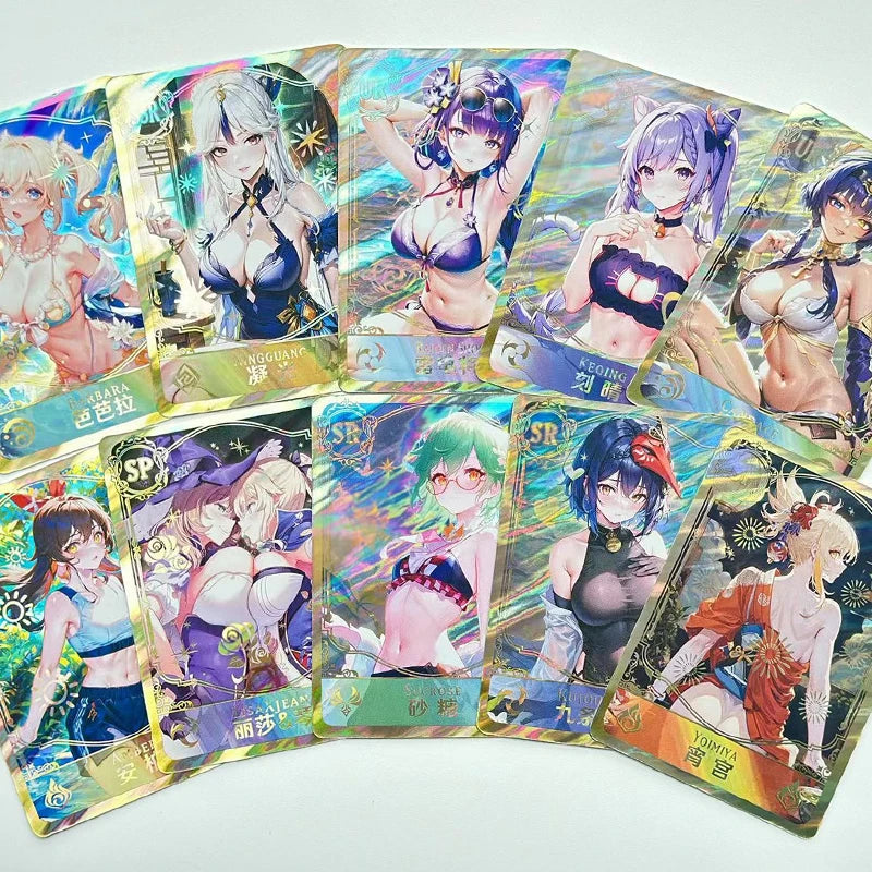 Sexy Bikini Loli Swimsuit Card Second Round 55pcs Not Repeating Charming Sexy Card Goddess Story ACG Sexy Anime Pornography Card