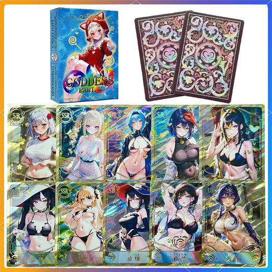 Sexy Bikini Loli Swimsuit Card Second Round 55pcs Not Repeating Charming Sexy Card Goddess Story ACG Sexy Anime Pornography Card