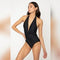 Marina West Swim Twisted Plunge Halter One Piece Swimsuit