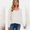 Zenana V-Neck Dropped Shoulder Long Sleeve T-Shirt