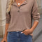 Half Button Long Sleeve T-Shirt