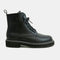 Beast Fashion Faux Leather Lace-Up Boots with Side Zipper