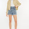 Kancan Ultra High Rise Paperbag Denim Shorts