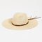 Fame Rope Strap Wide Brim Weave Hat